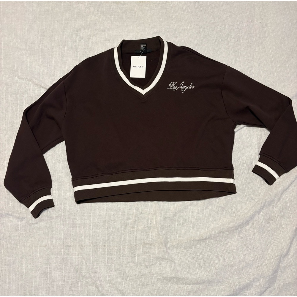 Brown V-Neck Sweater